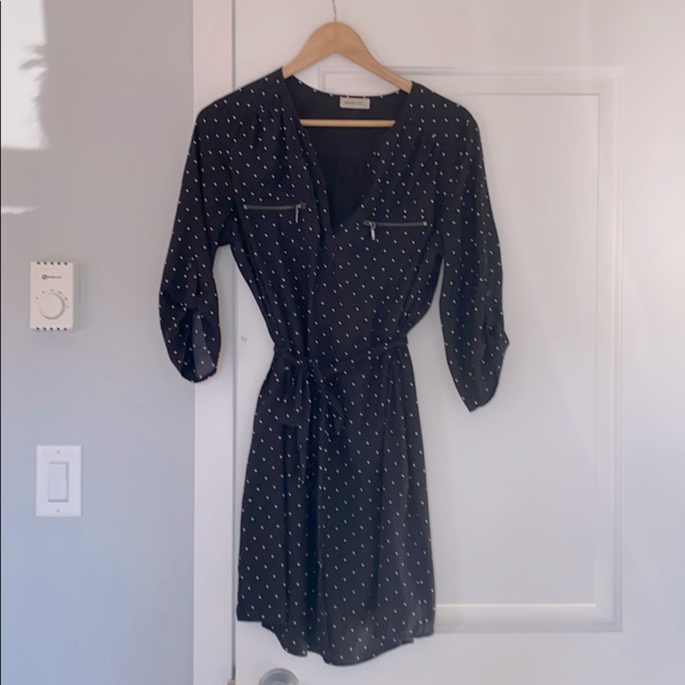 Polka dot shirt dress